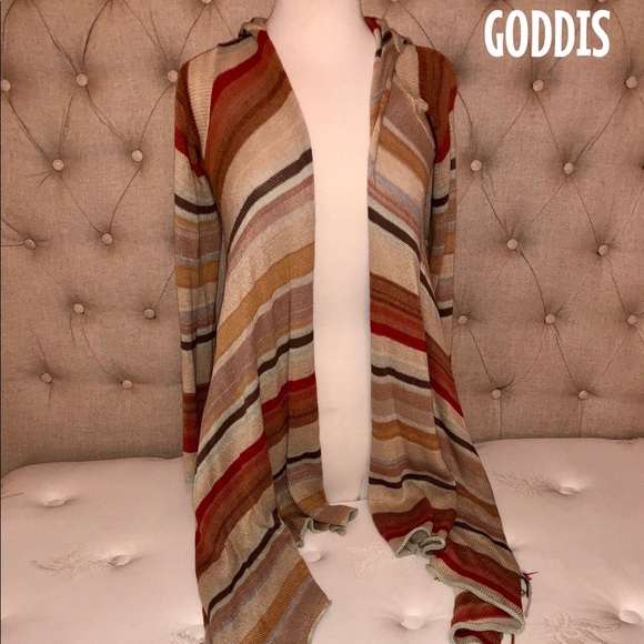 Goddis Multicolored Hooded Cardigan - Picture 1 of 6